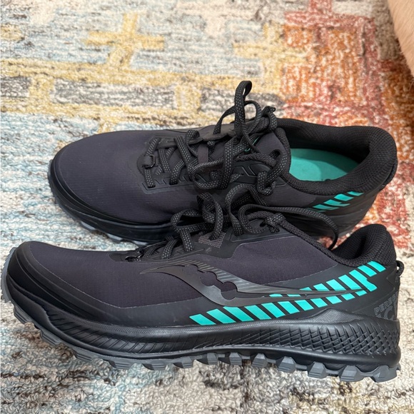 Saucony Shoes - Saucony Peregrine Ice+ Black Outdoor Running Sneakers Shoes Worn Once Size 9.5